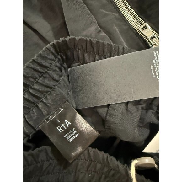 RtA Finn Nylon Unlined Track Joggers Pants size L color black NWT mspr 195 - Picture 3 of 6